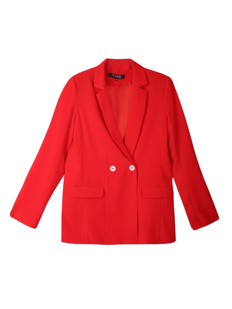 Elegancki żakiet w modnym kolorze, dwurzędowy