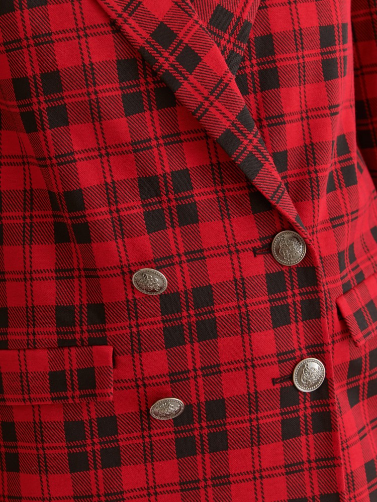 Żakiet damski w czerwoną  kratę Żakiet damski w czerwoną  kratę