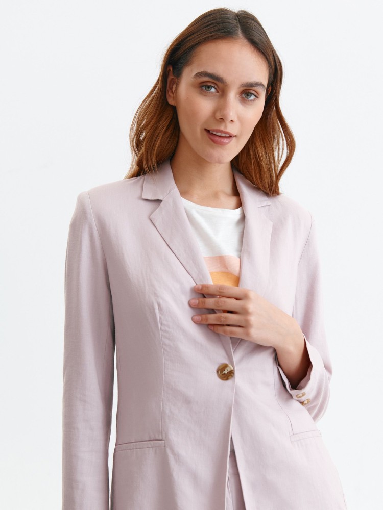 Taliowany żakiet z dodatkiem lnu Taliowany żakiet z dodatkiem lnu