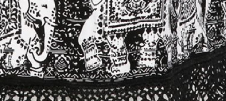 Lekka narzutka we wzory wykończona haftem Lekka narzutka we wzory wykończona haftem