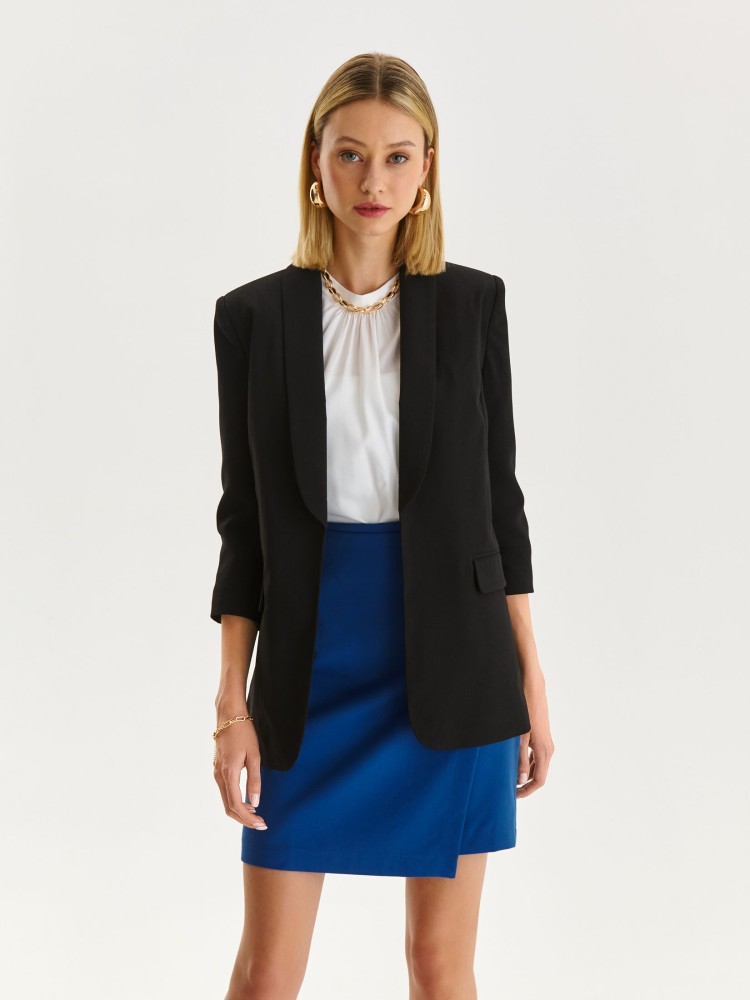 Dłuższy żakiet damski z rękawem 3/4