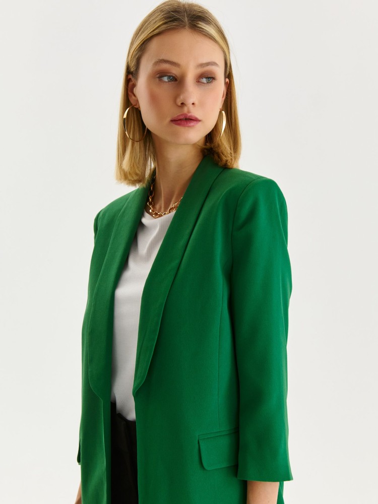 Dłuższy żakiet damski z rękawem 3/4