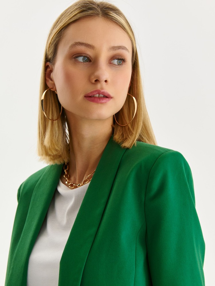 Dłuższy żakiet damski z rękawem 3/4