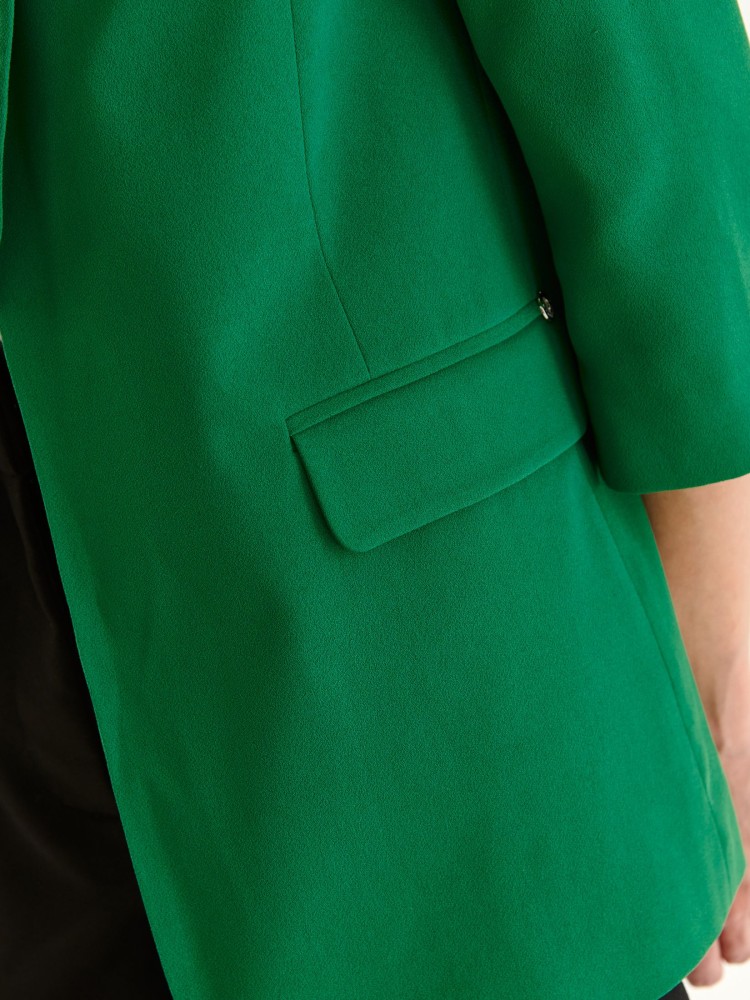 Dłuższy żakiet damski z rękawem 3/4