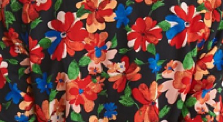 Żakiet damski z kwiatowym nadrukiem