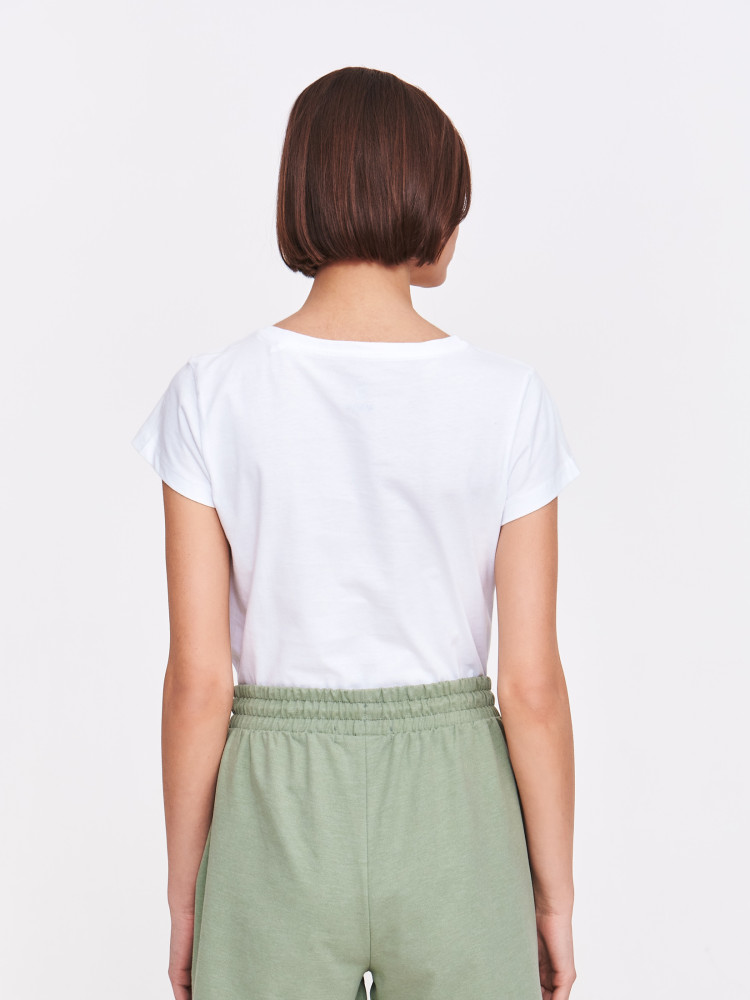 Bawełniany t-shirt z wakacyjnym nadrukiem 