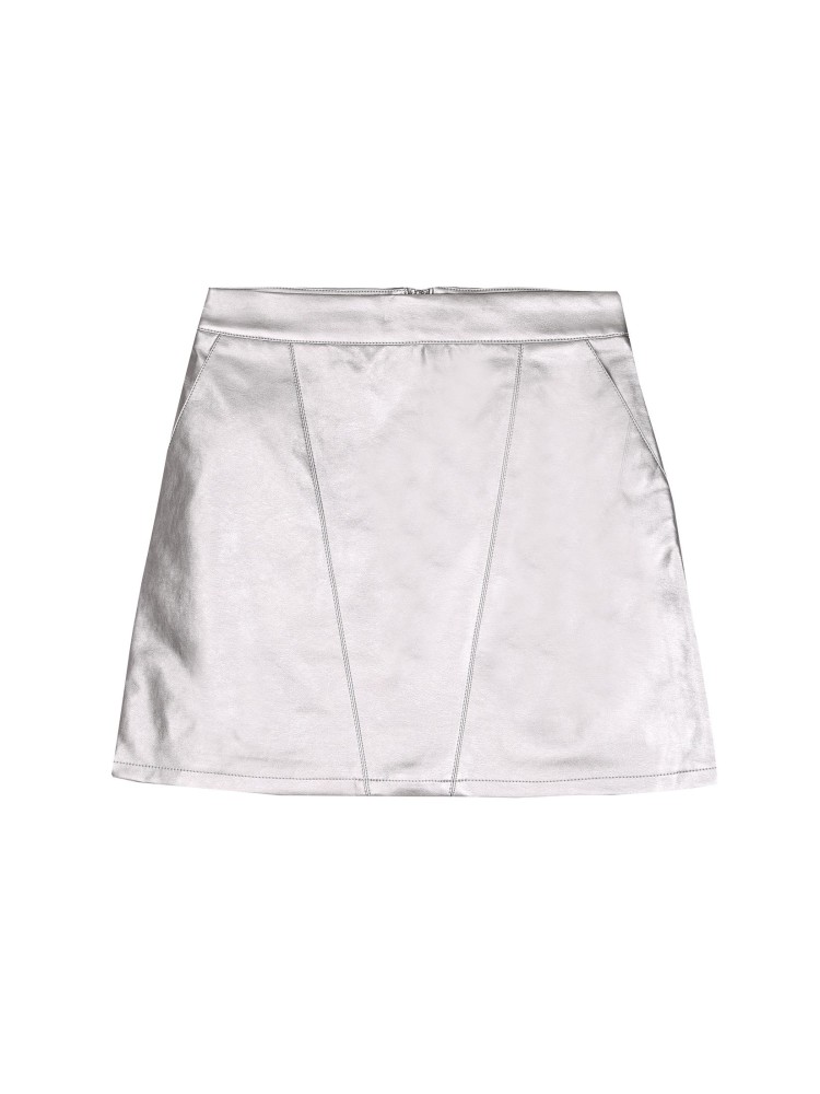 Mini spódniczka trapezowa z połyskującego materiału
