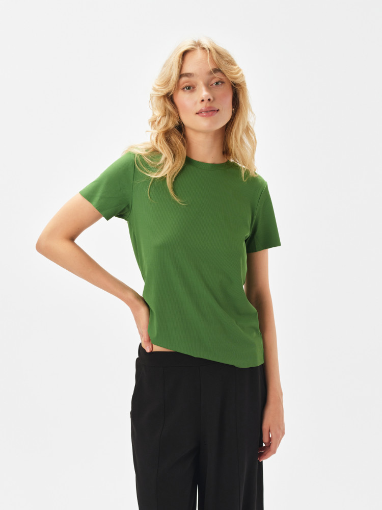 Bluzka basic w zielonym kolorze 