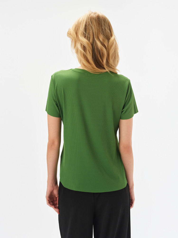 Bluzka basic w zielonym kolorze 