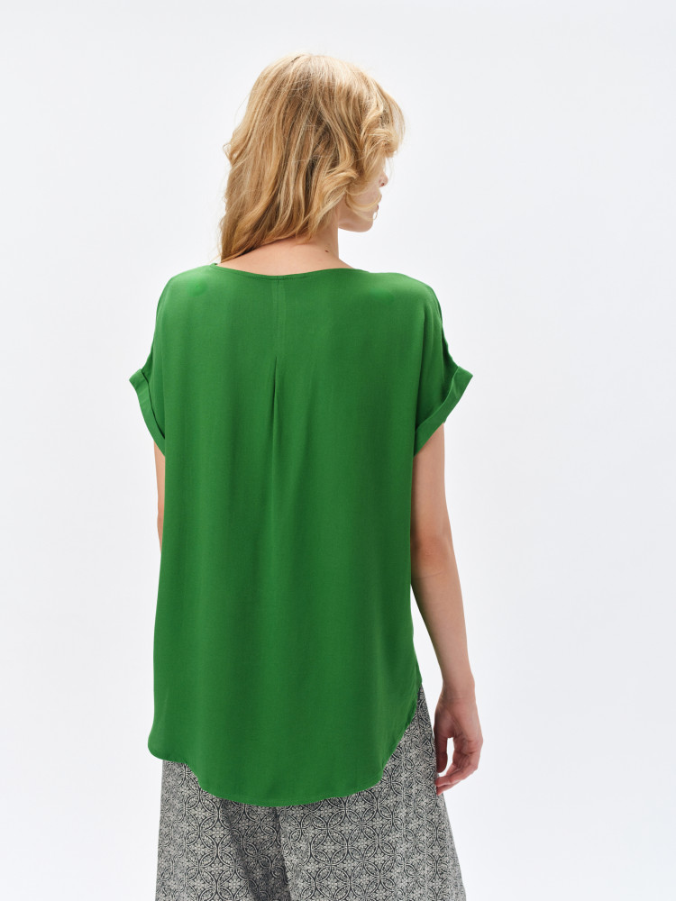 Luźny zielony top 