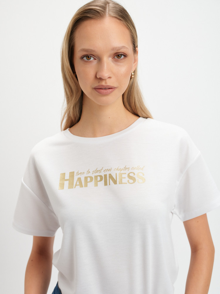 Biała bluza ze ściągaczem 