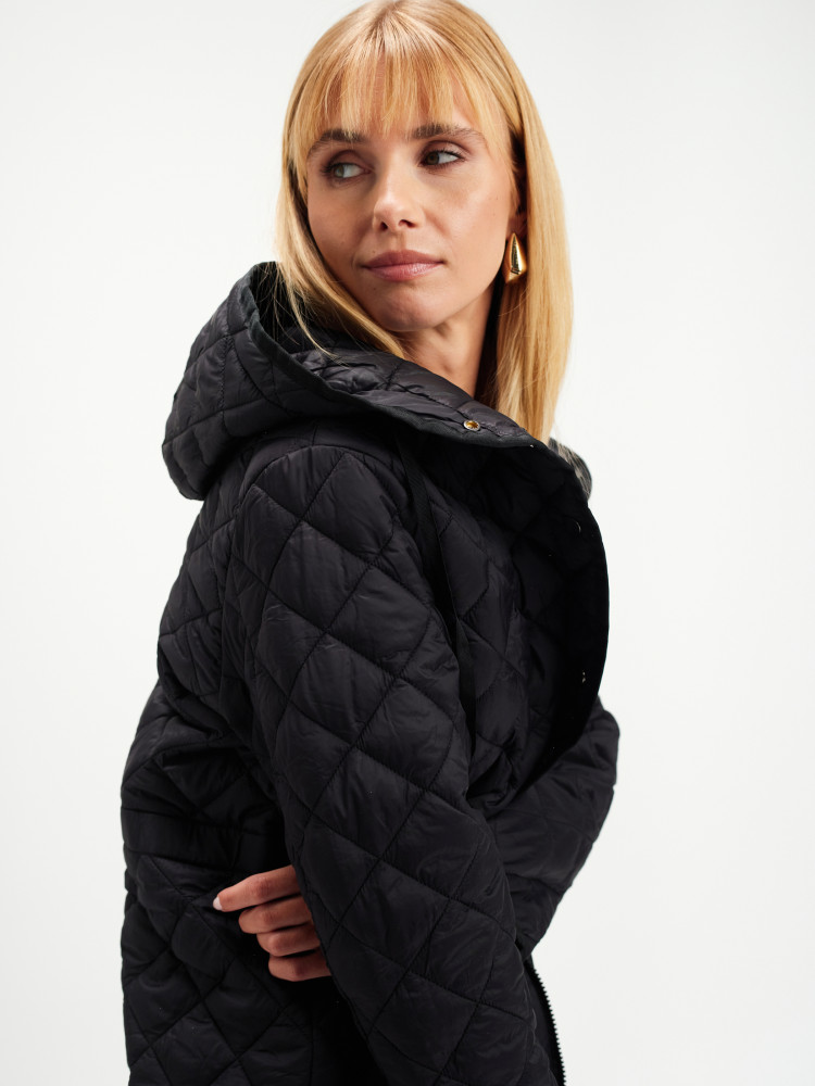 Pikowana długa kurtka 