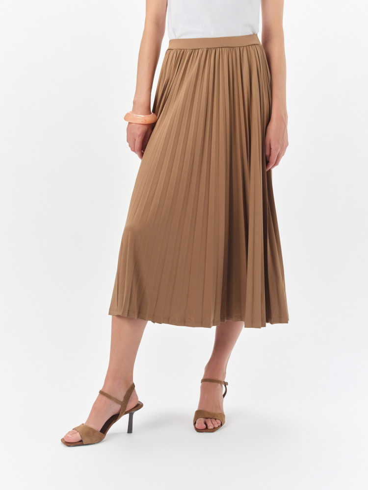 Plisowana spódnica beżowa 