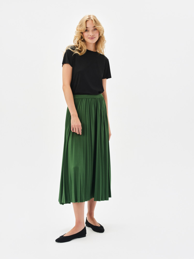 Plisowana spódnica zielona 
