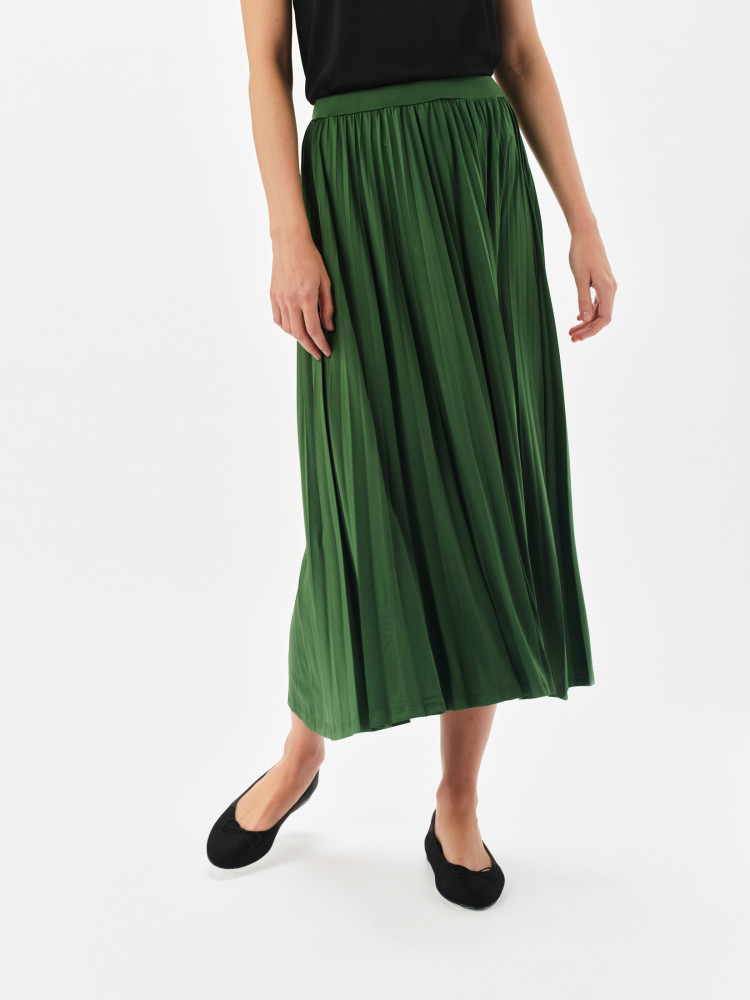 Plisowana spódnica zielona 