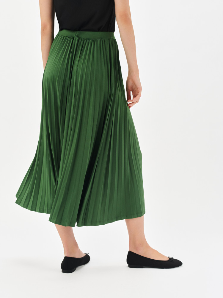 Plisowana spódnica zielona 