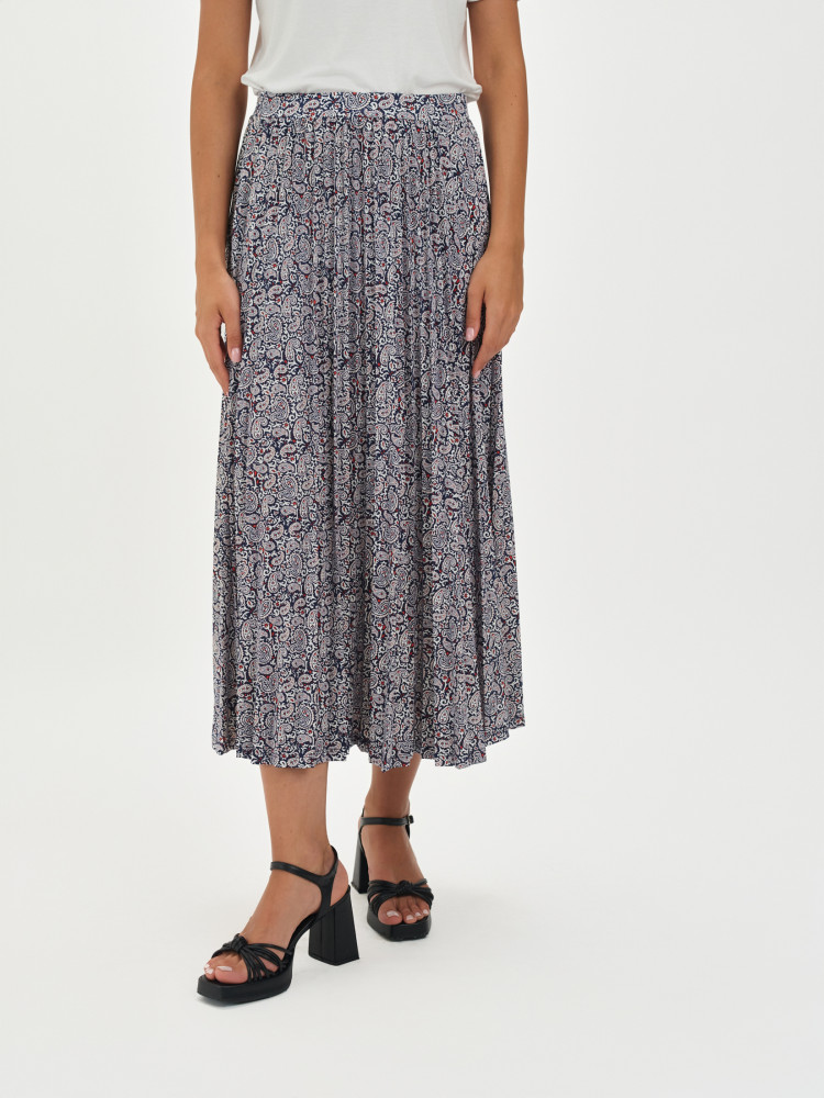 Wzorzysta plisowana spódnica 