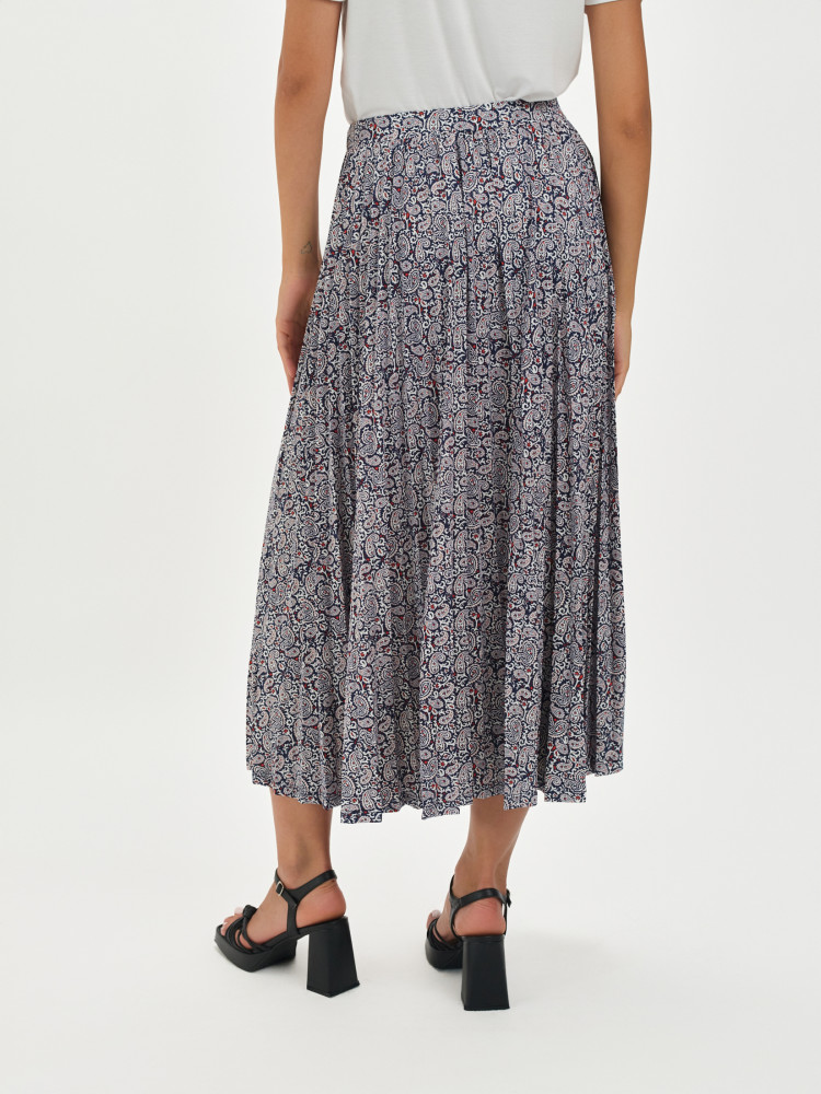 Wzorzysta plisowana spódnica 