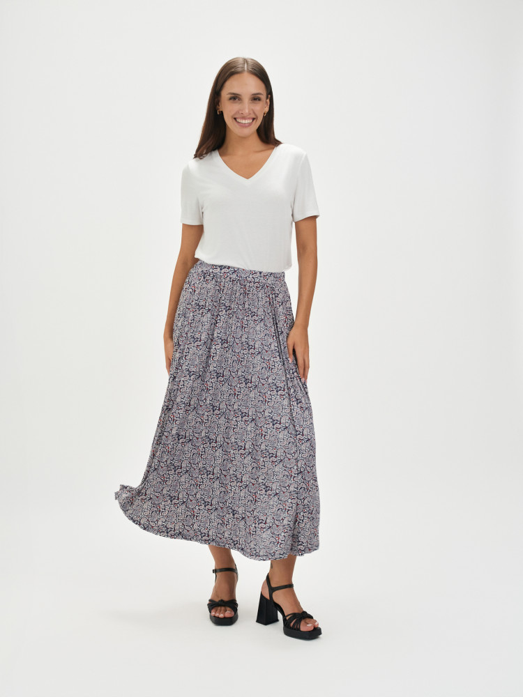 Wzorzysta plisowana spódnica 