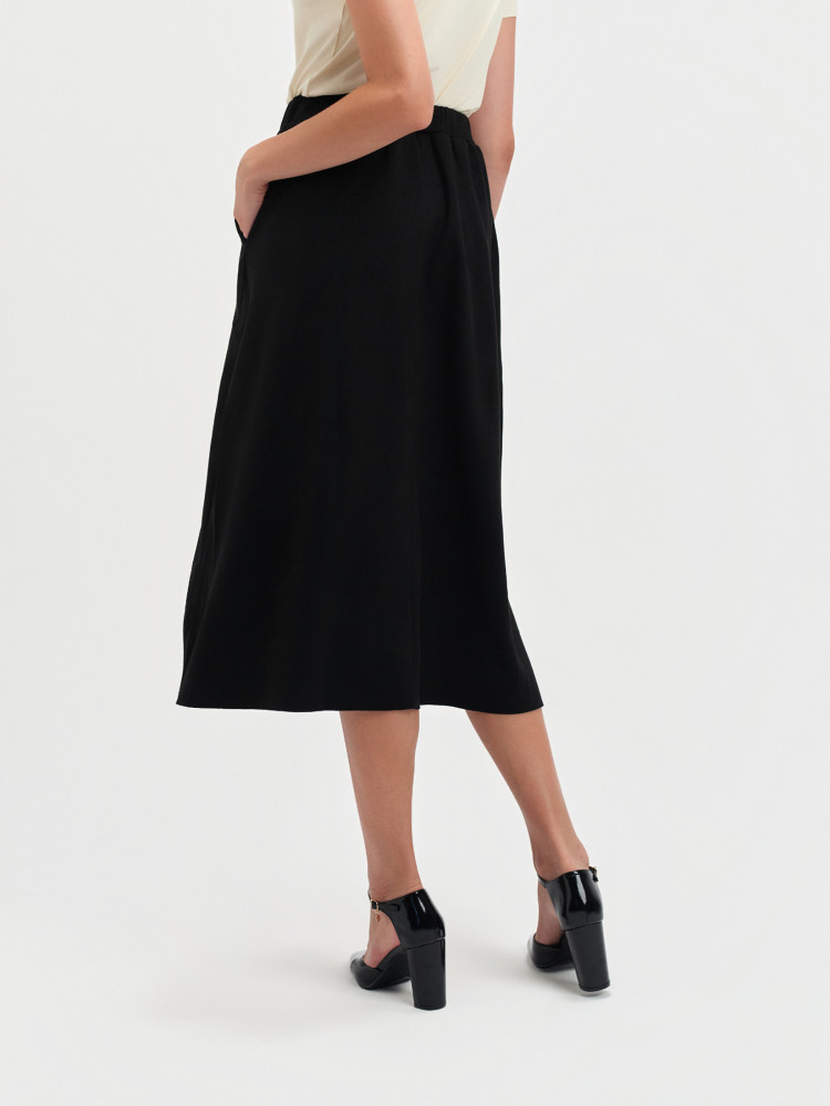 Trapezowa czarna spódnica 