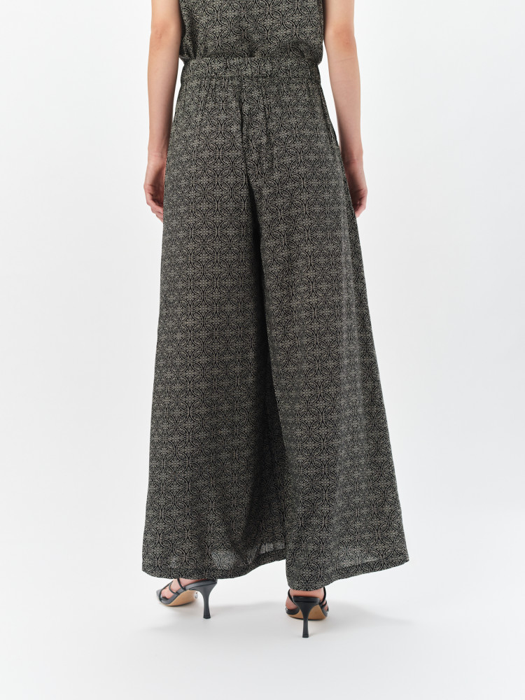 Wzorzyste spodnie o luźnym fasonie 