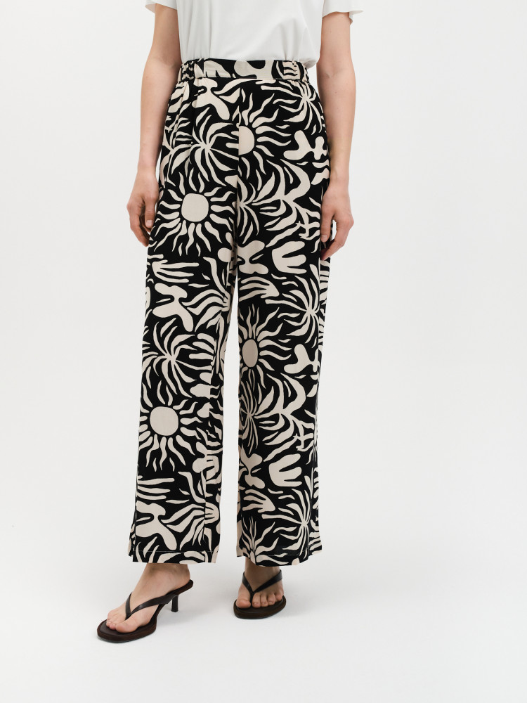 Wzorzyste spodnie tkaninowe 