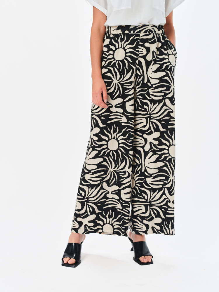 Wzorzyste spodnie tkaninowe 