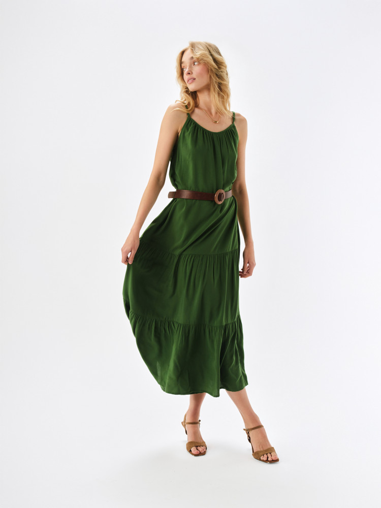 Długa zielona sukienka 