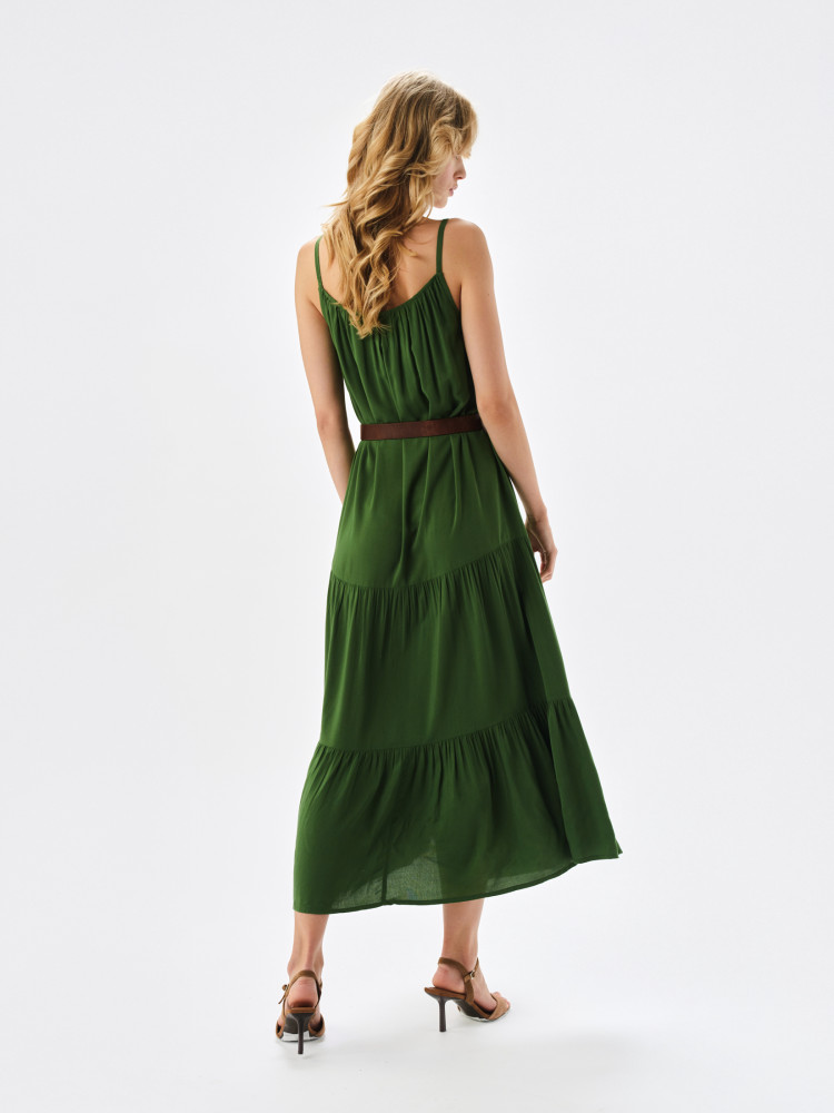 Długa zielona sukienka 