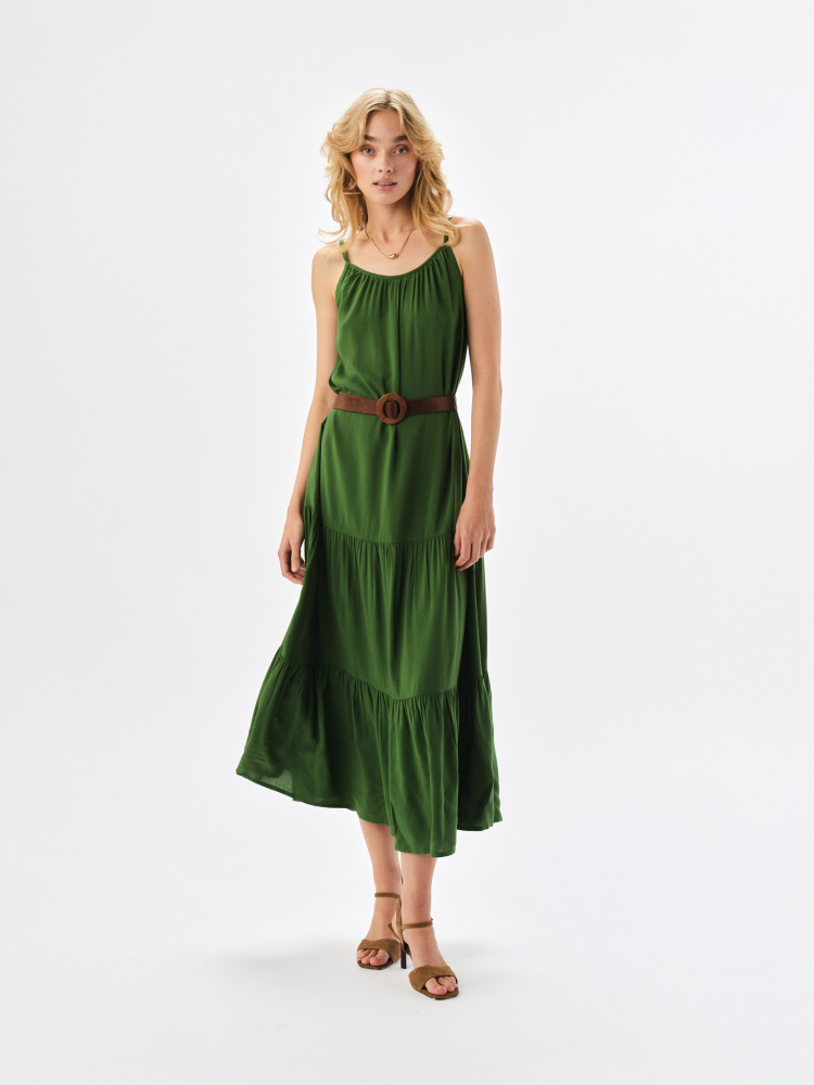 Długa zielona sukienka 