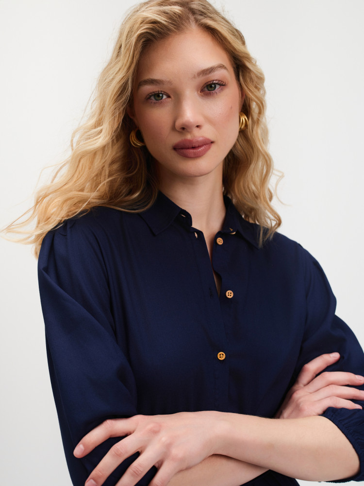 Granatowa sukienka midi  Granatowa sukienka midi