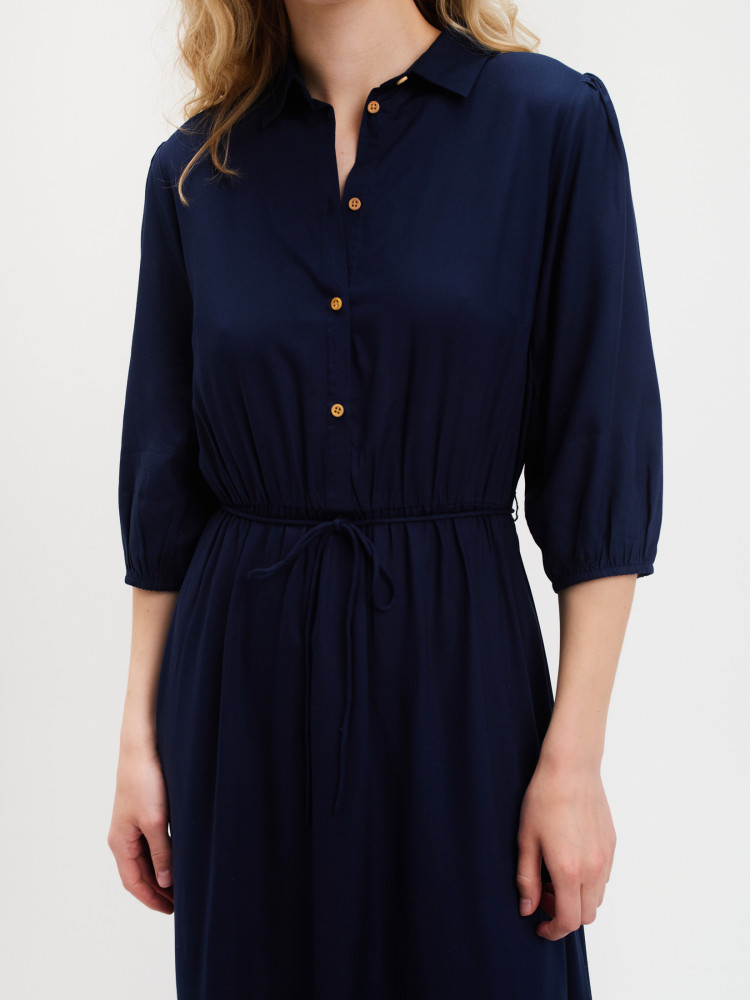 Granatowa sukienka midi  Granatowa sukienka midi