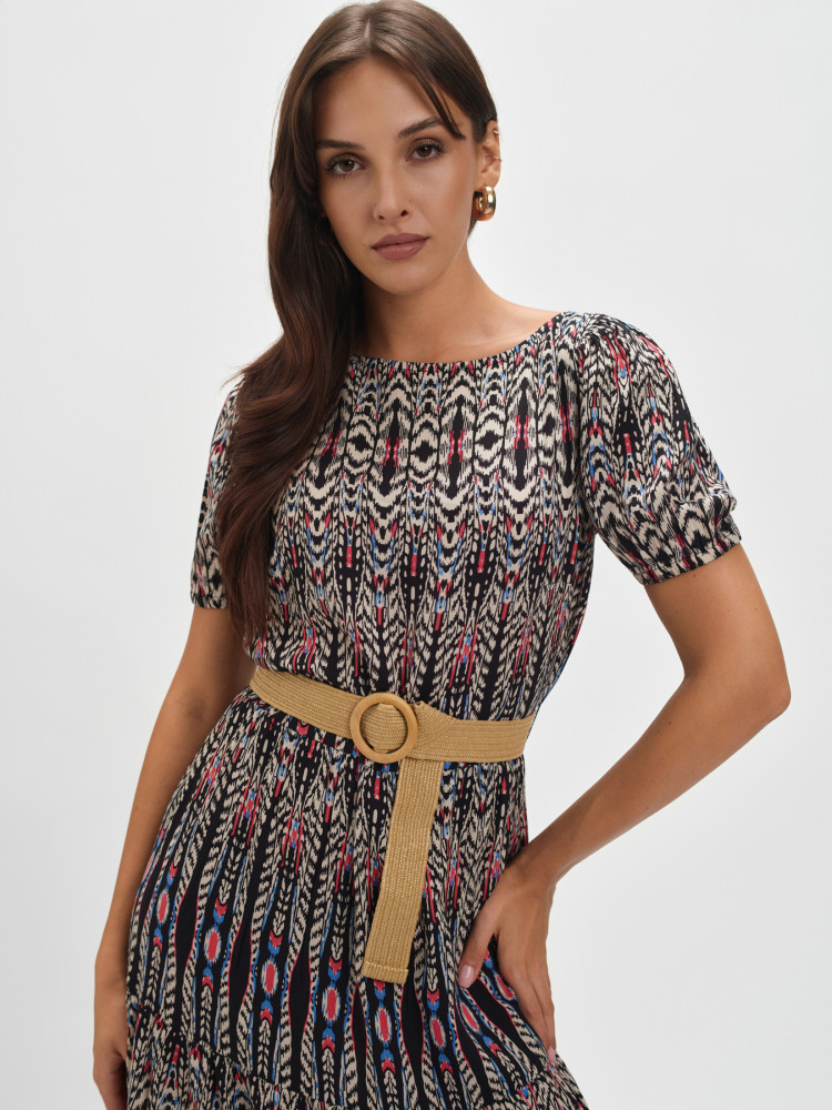 Sukienka midi w stylu etno 