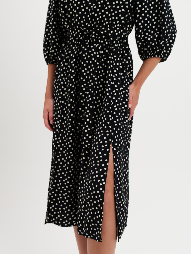 Sukienka midi w groszki 