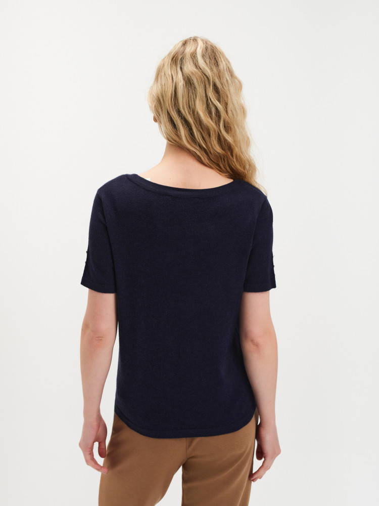 Granatowy sweter basic 