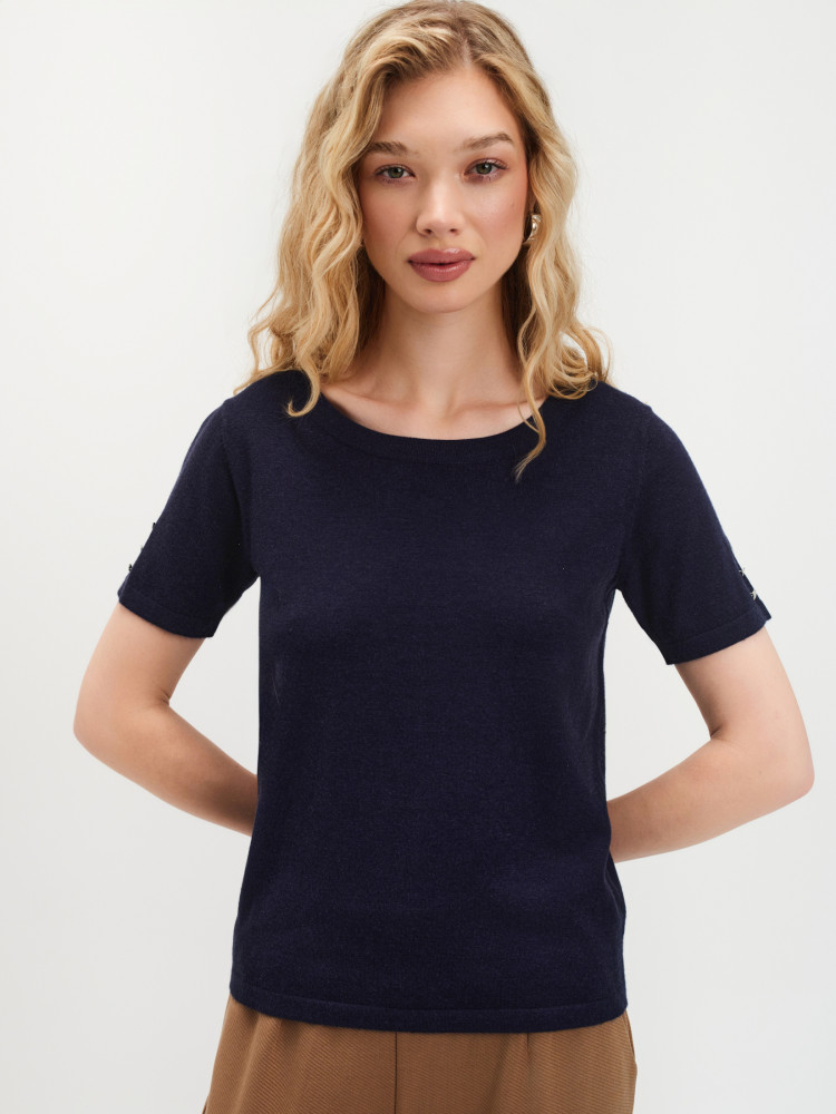 Granatowy sweter basic 
