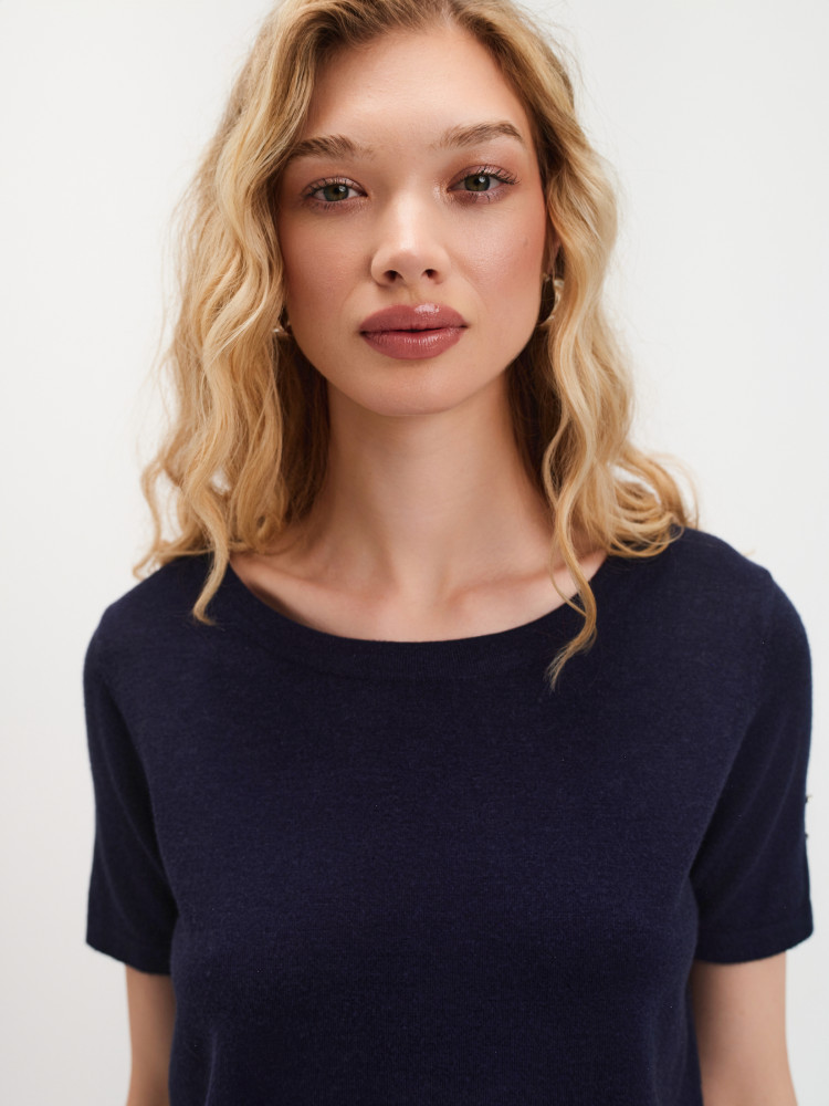 Granatowy sweter basic 