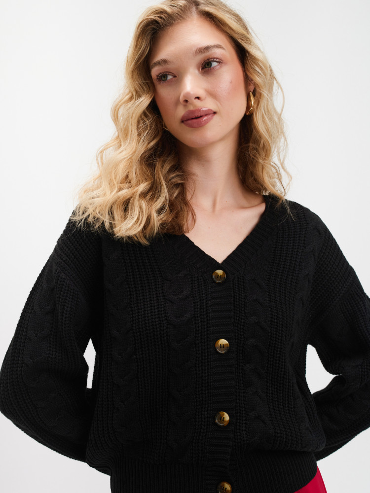 Czarny kardigan 
