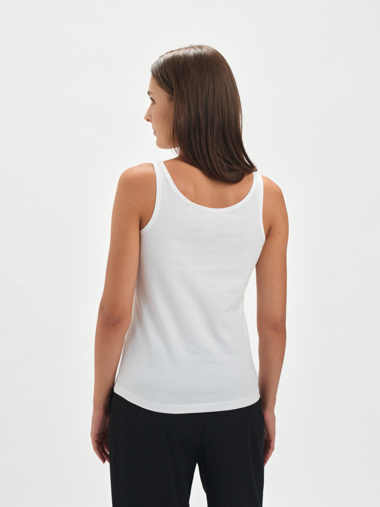 Biały top basic na ramiączkach 