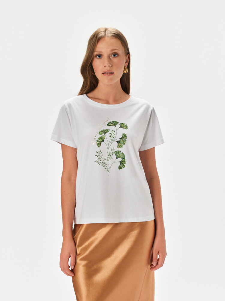 T-shirt z delikatnym nadrukiem 