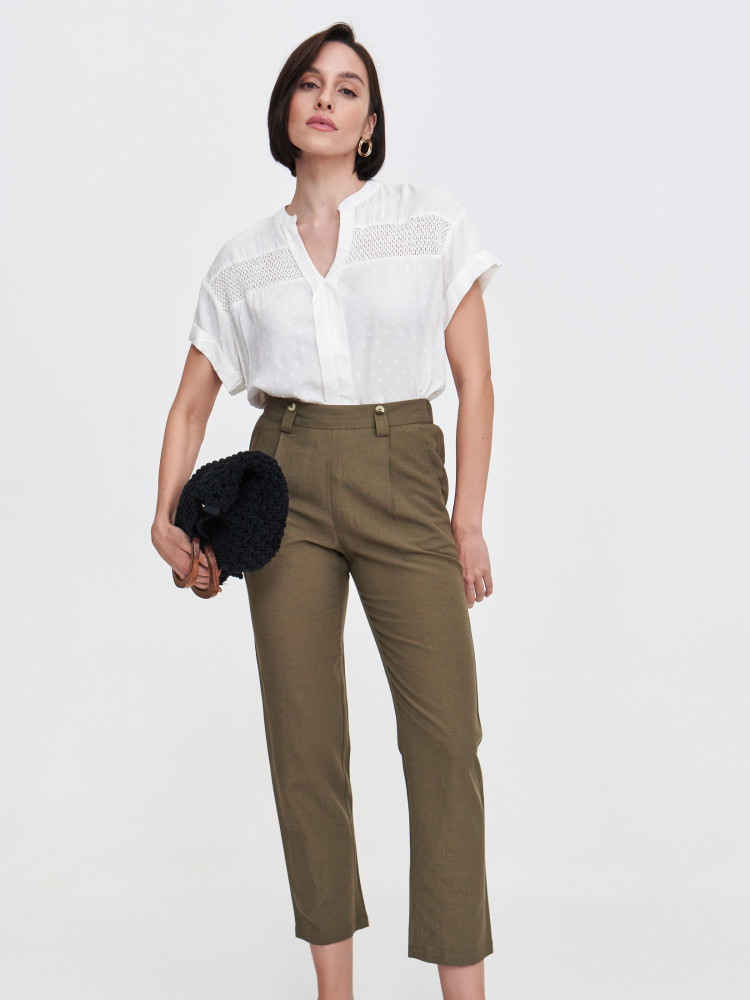 Wiskozowa bluzka z haftem 