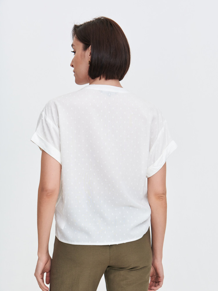 Wiskozowa bluzka z haftem 