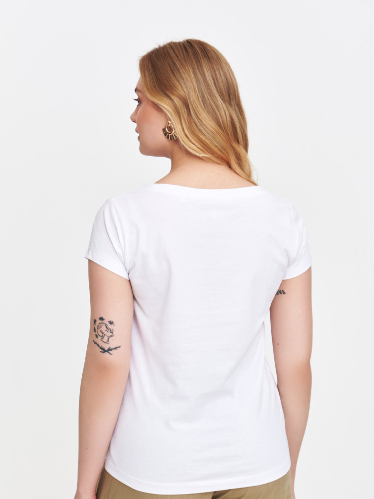 T-shirt z pastelowym nadrukiem 