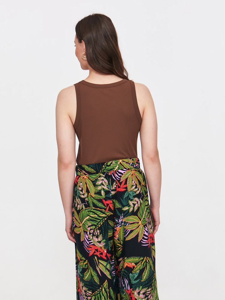 Brązowa bluzka na ramiączkach 