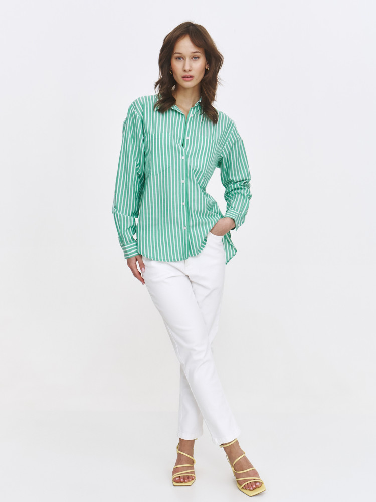 Koszula w zielone paski 