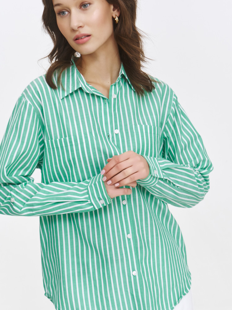 Koszula w zielone paski 