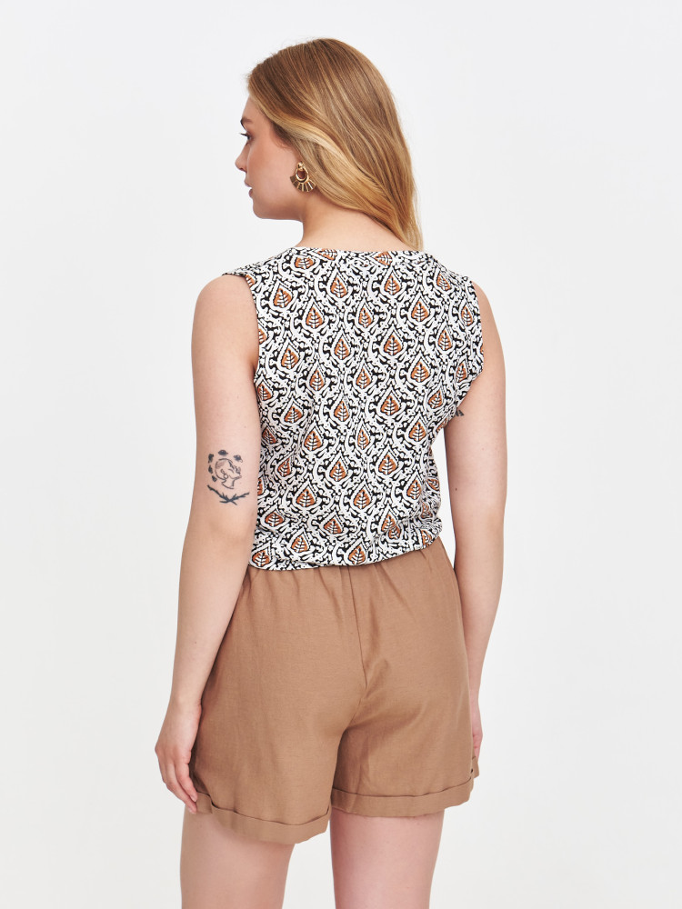 Wzorzysta wiskozowa bluzka 