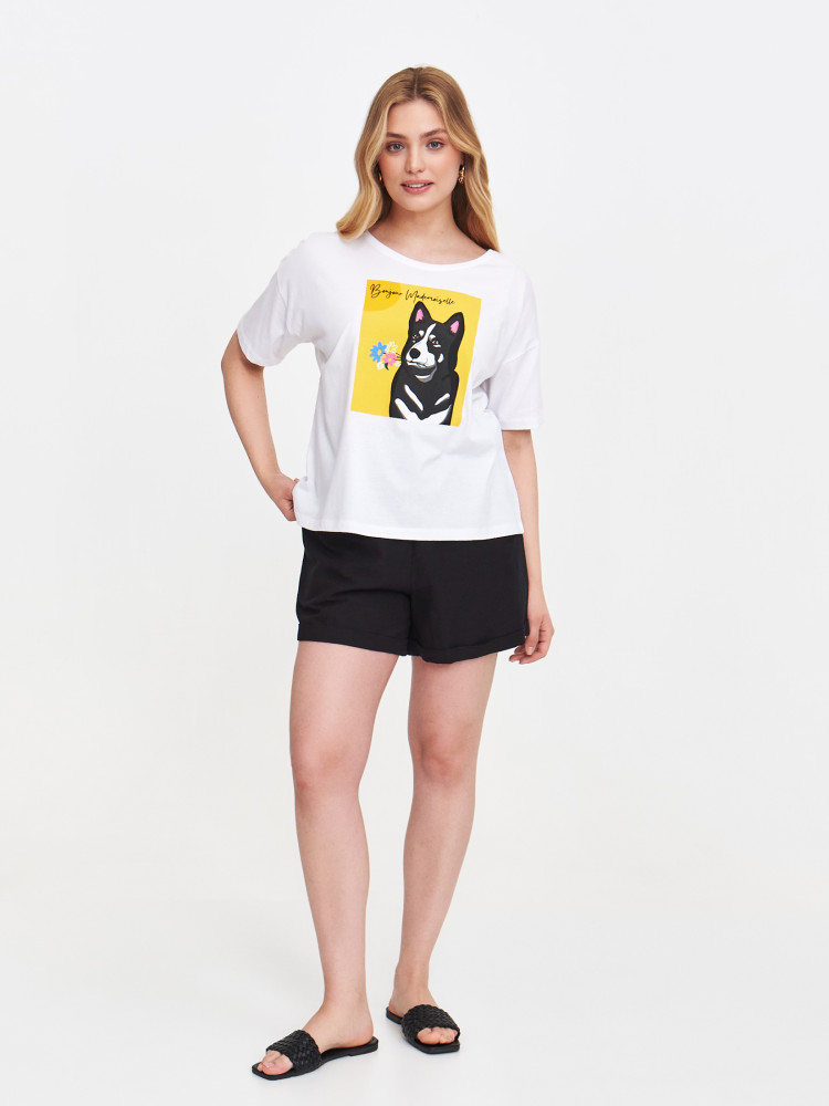 Bawełniany t-shirt z nadrukiem 