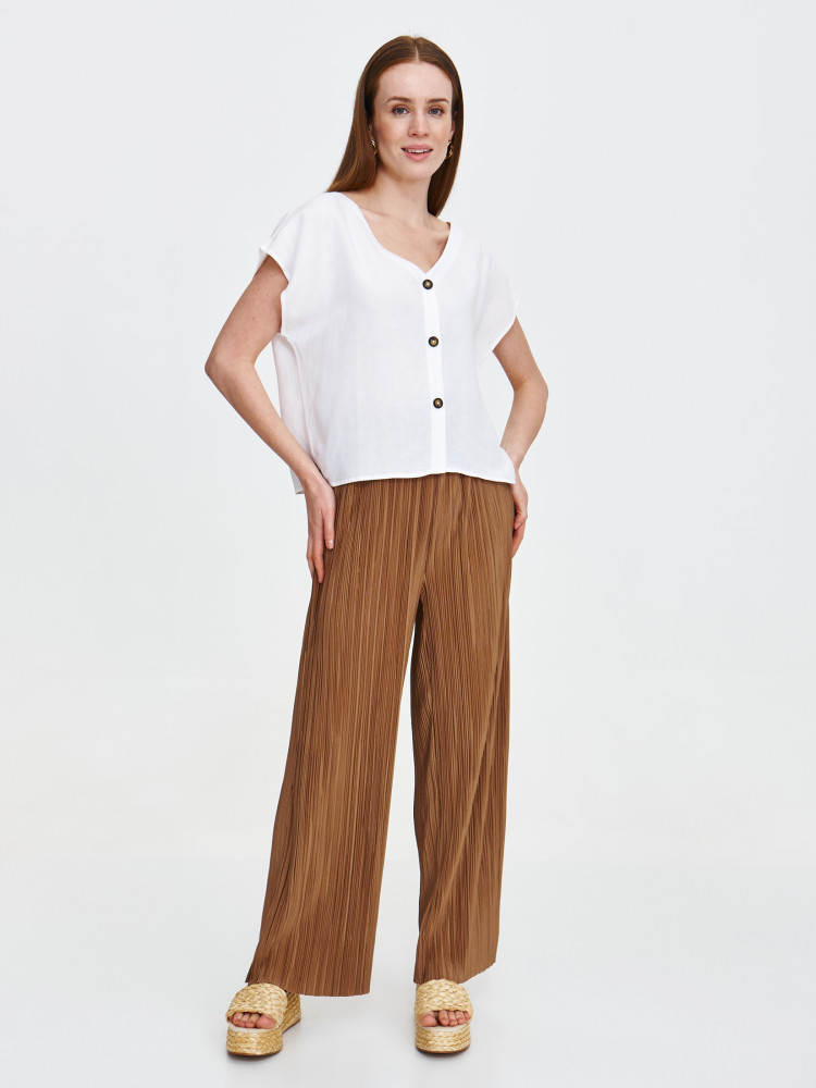 Rustykalna bluzka z domieszką lnu  Rustykalna bluzka z domieszką lnu