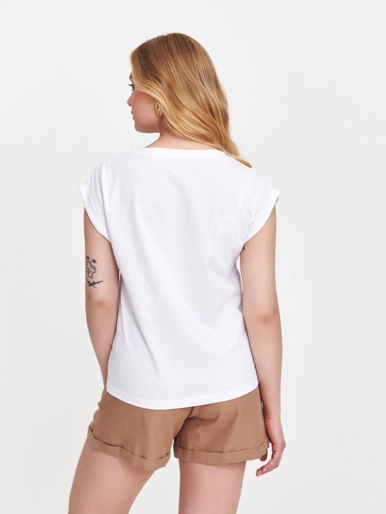 Biały t-shirt z nadrukiem 